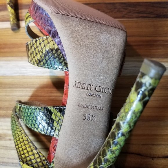 Jimmy Choo Snakeskin Heels size 38 1/2 (8.5 US) - Picture 10 of 13